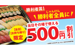 くら寿司、テイクアウトキャンペーン開催！じゃんけんに勝つと500円引き 画像