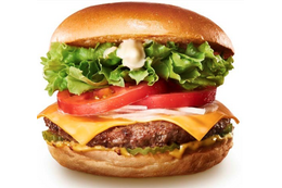 直径約11センチ!食べごたえ抜群の「ロッテリア クラシックチーズバーガー」登場 画像