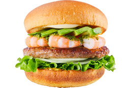 バジルソースで爽やかな味わい!フレッシュネスバーガーから「アボカドシュリンプバーガー」 画像