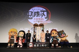 花江夏樹がくす玉を割って祝福!「鬼滅の刃」ワールドツアー上映舞台挨拶 画像