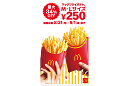 ポテト好き歓喜！「マックフライポテト」M・Lが12日間限定で特別価格に 画像