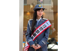 国民的美少女・井本彩花、一日警察署⻑で交通安全呼びかけ