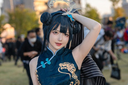 【コスプレ】チャイナドレスを着たスラリとした優美な姿はトップの威厳十分!『ブルアカ』竜華キサキのコスプレイヤーに注目 画像