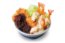 揚げ×揚げでボリューミー!かつや「海老マヨとチキンカツの合い盛り」新発売 画像