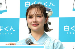 村重杏奈、イベントで水色の浴衣姿を披露!「今世界で一番カワイイで~す」」 画像