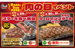 ステーキガスト、“肉の日”イベントを3日間開催!サーロイン食べ放題も 画像