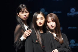 乃木坂46五百城・井上・菅原がブラックドレスで登場…6期生加入を前に「いい先輩になれたら」