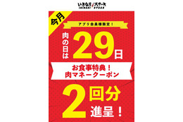 いきなり!ステーキ、11月の“肉の日”特典は? 画像