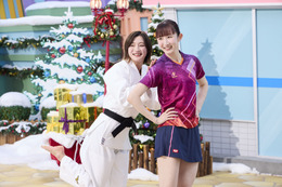 角田夏実と早田ひな、ローソン新CMで共演! 松山ケンイチは「今年一番の思い出になった」と興奮 画像