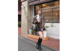 NMB48・小嶋花梨、美スタイル映えるミニスカコーデに反響「足なっっが」「なんやこのおしゃれなお姉さんわー!」 画像
