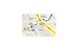 Googleマップ、徒歩ルートの案内に対応 〜 携帯電話からも利用OK 画像