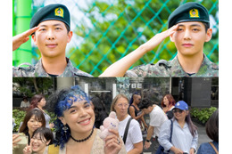 18時間かけて韓国HYBE本社に来た猛者も V&RM除隊で世界中の「ARMY」が集結 画像
