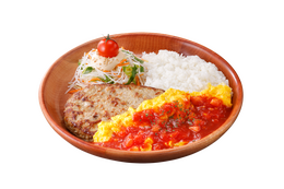 角切りトマトがゴロゴロ！びっくりドンキー、16日より「トマト弾けるハンバーグ」フェア開催