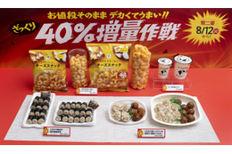 ファミマ、「たべる牧場ミルク」など4品がざっくり40%増量！本日より実施