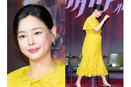 出産予定日は来週だが…ミス・コリア出身女優イ・ハニ、出演作の制作発表会に登場 画像