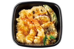 ほっともっと、「海鮮天丼」にカレイ天ぷら初登場！27日から680円で発売