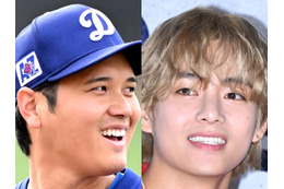 「オオタニの隣でも引けを取らない体格」BTS・Vと大谷翔平の対面に韓国メディア各社熱狂！「世紀の出会い」「史上最高の2SHOT」 画像