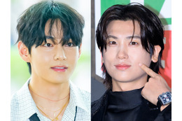 「水の中でもイケてる」BTS・V、“親友”パク・ヒョンシクとのプールSHOT公開！誕生日を祝福 画像