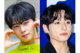 ASTRO・チャウヌ、軍服姿でBTS・JUNG KOOKとダンスチャレンジ！敬礼し合う姿が話題 画像