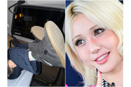 日本旅行中のK-POP歌手、無礼な行動で物議…公共マナー論争が勃発した“足上げ”写真 画像