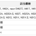 新規受付終了の対象機種