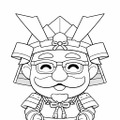 武者カーネル塗り絵