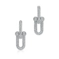 TIffany HardWear Large Link Earrings in White Gold with Diamonds
