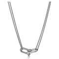 Tiffany HardWear Large Double Link Pendant in White Gold with Pave Diamonds