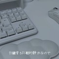 オーロラコレクションの白いキーボード「G713」。見た目の可愛さと静音性を両立(C)碧衣うい / aoi ui ch.
