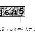 一般的なCAPTCHA認証の例