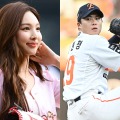 マウンドでは頼れる元楽天の左腕、TWICE・ナヨンの前で完全フリーズ　“ファン11年目”の夢実現に田中将大も反応 画像