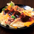【いかやきやまげん京橋本店】実演大阪名物!玉子入りいかやきねぎ入り (ソース味・醤油味)432円(1枚)