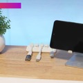 USB-Cケーブルの先端に取り付けたマグネットアダプター(C)のぶちゅーぶ