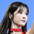 絶対領域スレスレ…韓国美女チア、“超ミニ丈”のユニ姿で見せた抜群スタイル!爽やかに応援