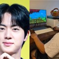 「お父さんに強制的にゲームの教育中」BTS・JIN、愛らしい親子の姿！北米ツアー終え家族団らん 画像