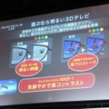 3Dテレビでの明るさ、低クロストークをアピール