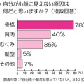 自分が小顔に見えない原因は何だと思いますか？