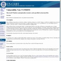 「US-CERT Vulnerability Note VU#940193」ページ（画像）