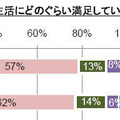 配偶者との生活にどのぐらい満足していますか？