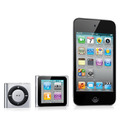 新型iPodのラインアップ（iPod shuffle、iPod nano、iPod touch）