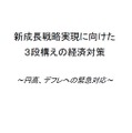 10日に閣議決定された「新成長戦略実現に向けた3段構えの経済対策」