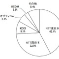 FTTH回線契約数シェア（2010年9月末）