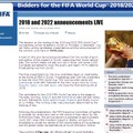 W杯開催地はブラッターFIFA会長から発表される