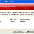 図2：警告表示の画面「Potential threat details」 