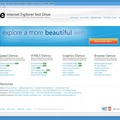 「IE10 Platform Preview」トップ画面（サイトは「Internet Explorer Test Drive」サイトトップページ）