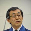 清水正孝東京電力社長（13日・東電本店）