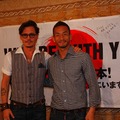 映画「パイレーツ・オブ・カリビアン」最新作公開を前に日本向けに特別会見を開いたジョニー・デップ（左）と中田英寿氏