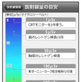 放射線量の画面