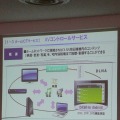 ホームICT系の「AVコントロールサービス」のイメージ。ホームネットワークに接続されたDLNA対応AV機器内のコンテンツを一元的に操作