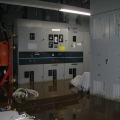 6号機電気品室の浸水状況（3月17日撮影）